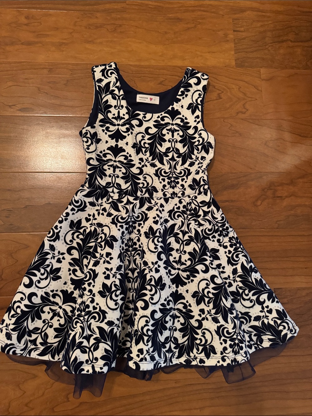 Girls fancy navy dress